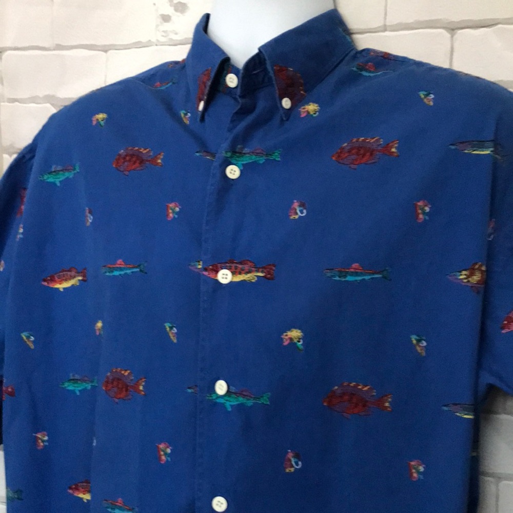 Men’s Salty Dog Giant unique blue fish shirt